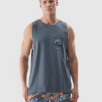 قميص رجالي Tank top with print - 4FWSS24TTSHM1319-22S